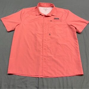 Eddie Bauer Men's Lightweight Coral Button Down Shirt Size L